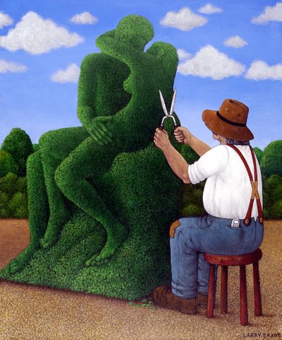 Topiary Kiss door Larry Smart